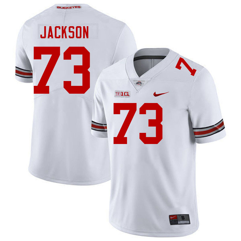 #73 Jonah Jackson Ohio State Buckeyes Jerseys Football Stitched-White